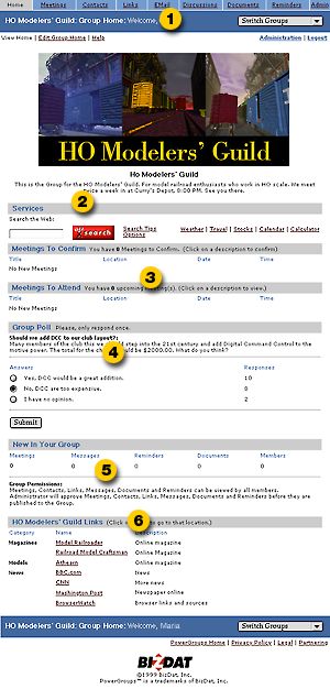 Your Group Home Page
